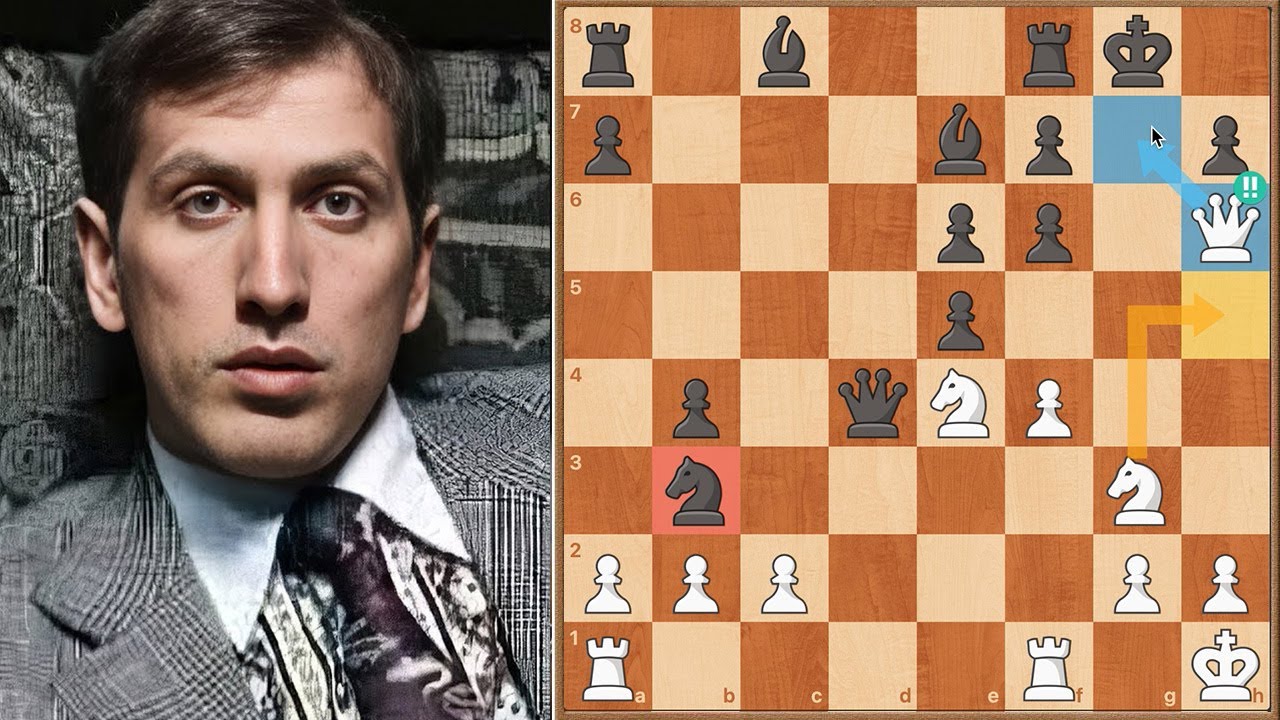 ✅ Bobby Fischer Desata el ATAQUE m&aacute;s Sorprendente de CABALLOS en Ajedrez vs Benko (1959)