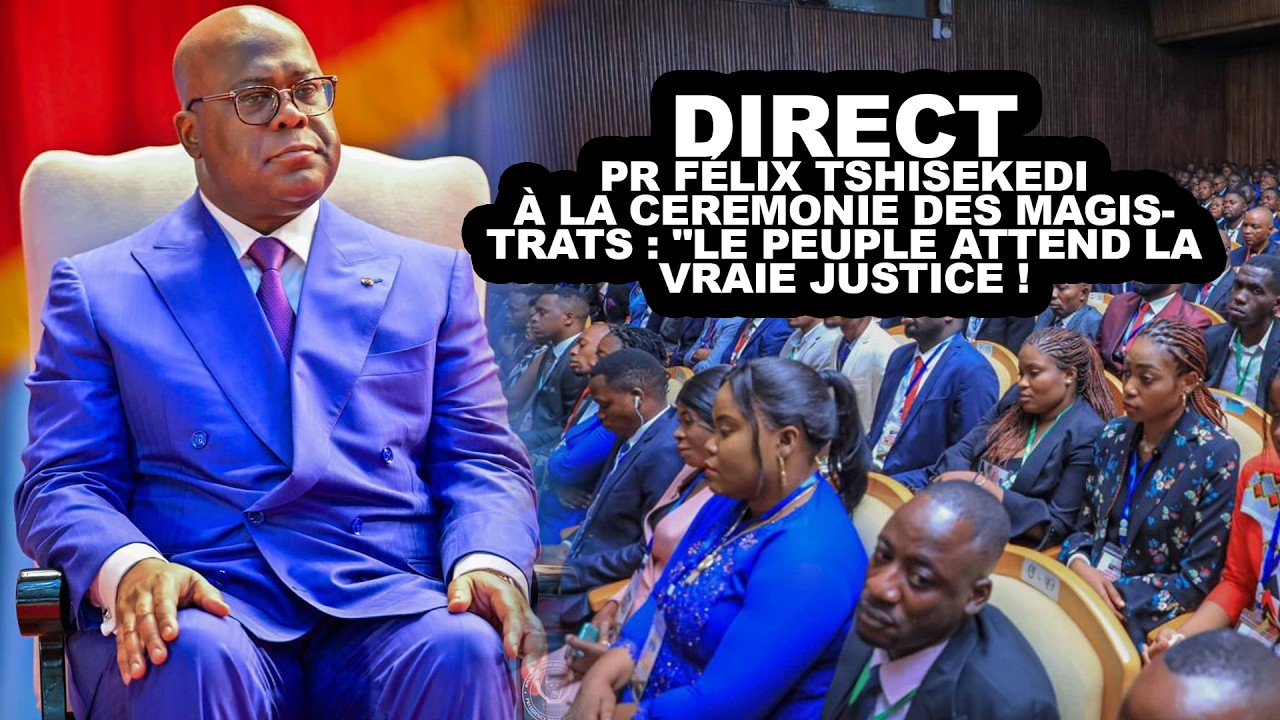 DIRECT : PR FÉLIX TSHISEKEDI À LA CLÔTURE DE LA FORMATION DES 2500 NOUVEAUX MAGISTRATS