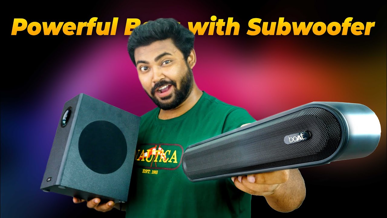 boAt Aavante 300 2.1 Channel Soundbar | 40W RMS | Deep Bass Subwoofer | Home Theatre Experience