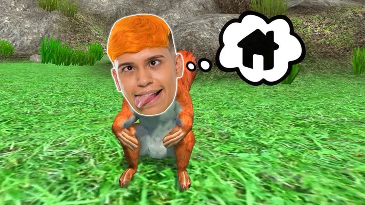 VIREI ESQUILO POR 1 DIA E LUTEI NA FLORESTA!! (Squirrel Simulator)