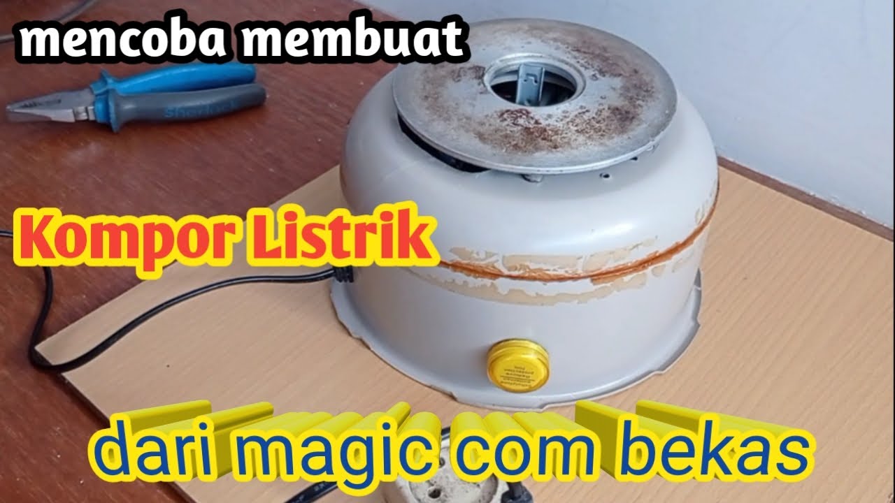 Cara membuat kompor listrik dari bekas magic com bekas#service #magicom#tutorial#komporlistrik