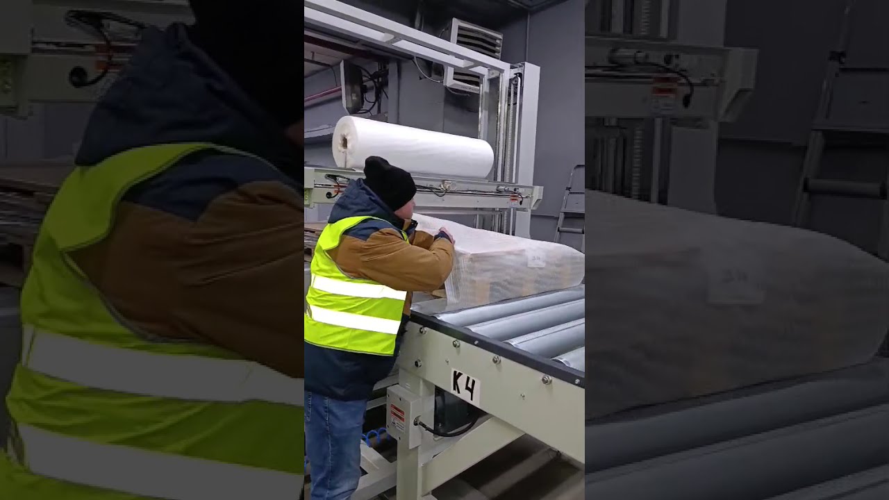 Automated Furniture Packaging Line | Foam Sheeting, Stretch Wrapping & ERP Labeling  #packaging