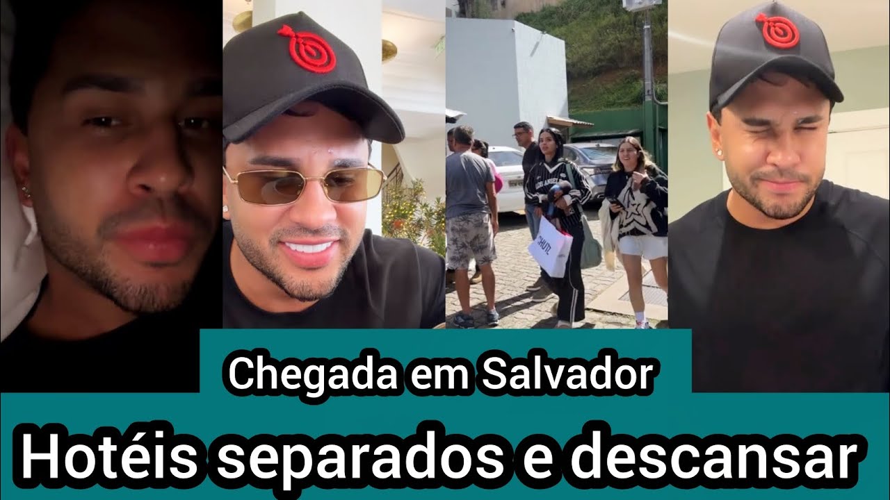Lucas Guimarães chega em Salvador e faz algumas explicações sobre hotel separado dos amigos 
