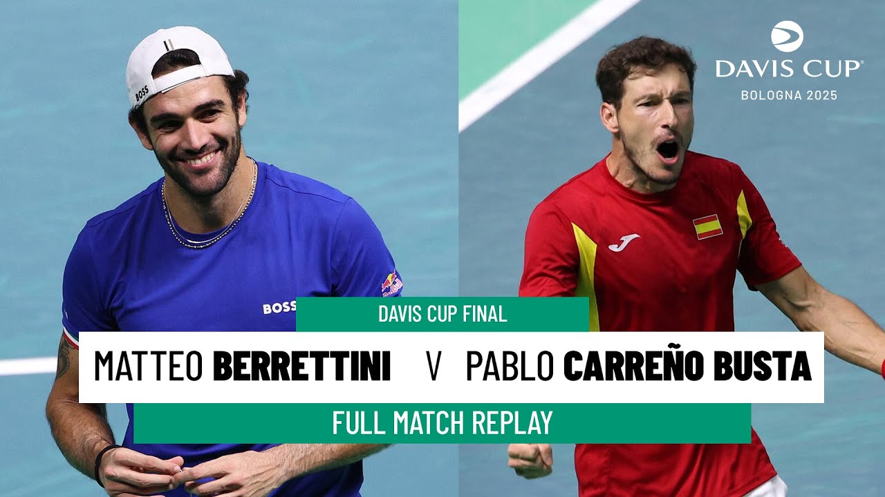 UNTOUCHABLE! Matteo Berrettini v Pablo Carreño Busta | Full Match | Davis Cup Final 2025