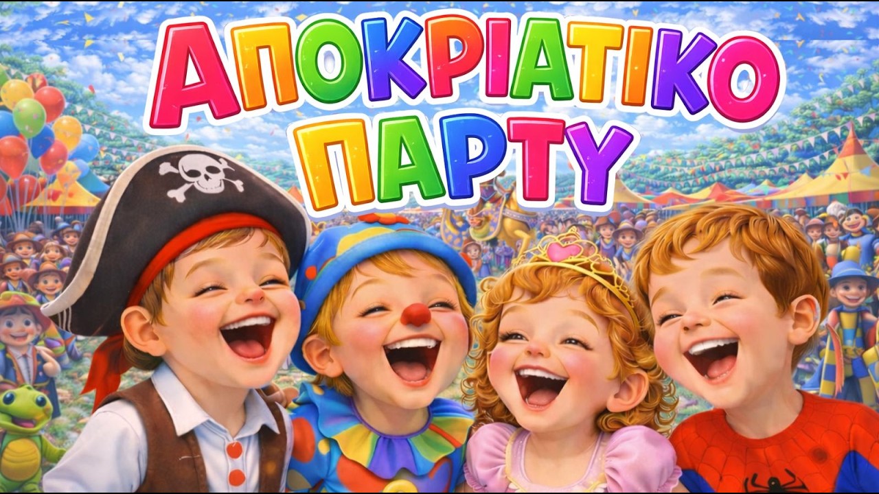 🎉 ΑΠΟΚΡΙΑΤΙΚΟ ΠΑΡΤΥ 🎉🎵 (Καρναβάλια)  | Αποκριάτικα παιδικά Τραγούδια 🎭