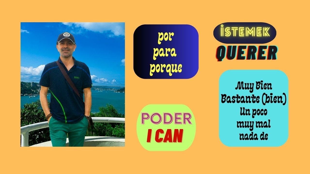 Bu videoda Yeni başlayanlar için İspanyolca por, para, porque ve querer-poder fiillerini açıkladım.