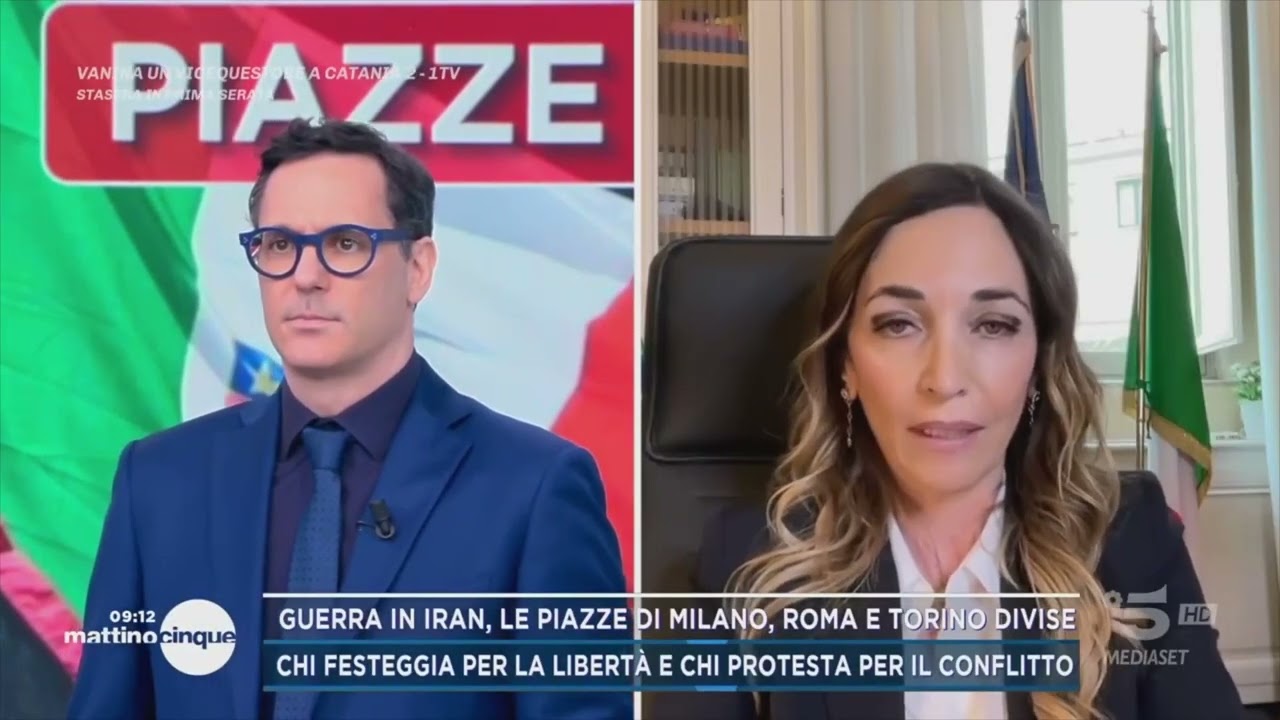 Mariolina Castellone in collegamento con Mattino5 - 04/03/2026