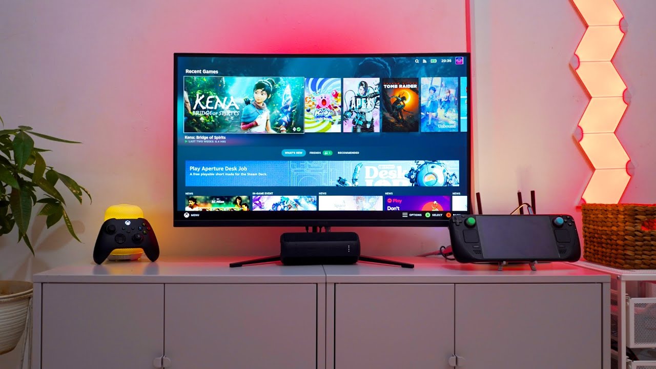 Setup Gaming Murah Pakai Steam Deck + Monitor Lengkung- Ft. SPC SF32 Curve Monitor