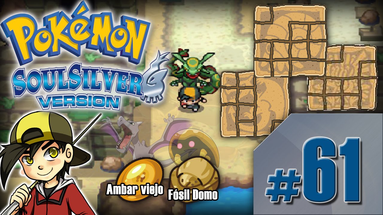 Pokémon Soul Silver EP.61 Ruinas Alfa, Puzzles, Fósil Domo (Kabuto) y Ambar viejo (Aerodactyl)