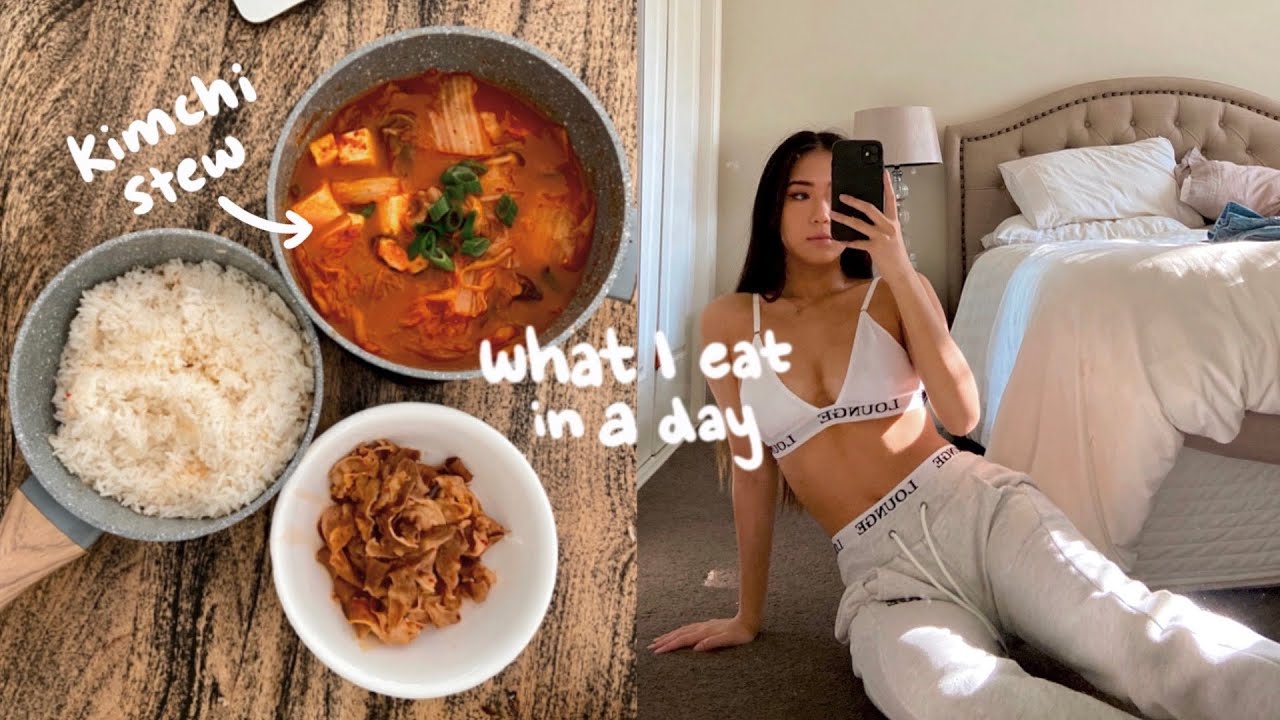 realistic what I eat in a day as a college student (during self iso)