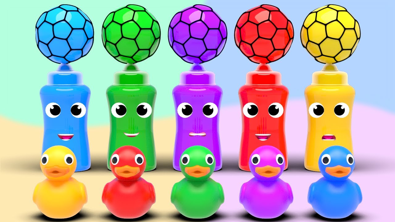 Color Baby Bottle Song | 5 Little Ducks Nursery Rhymes Playground | Baby & Kids Songs