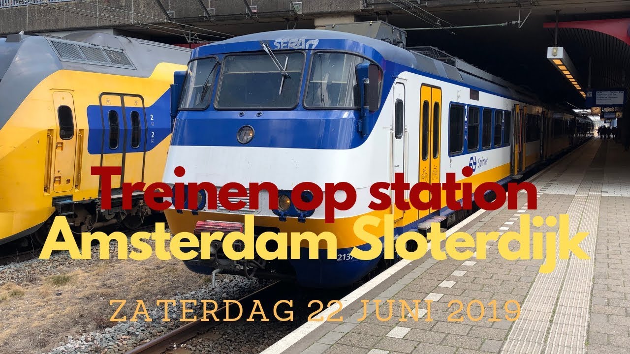 Treinen op station Amsterdam Sloterdijk. 22 juni 2019