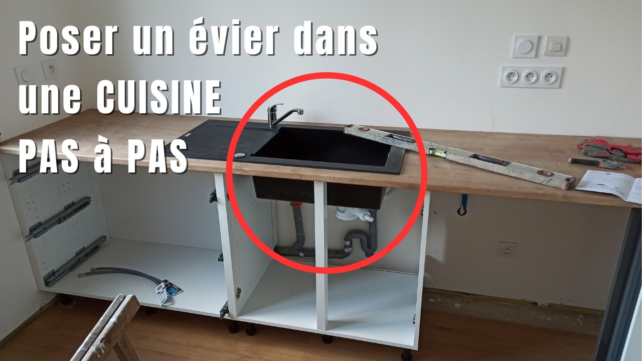 Installer un évier dans sa cuisine : découpe du plan de travail et montage étape par étape