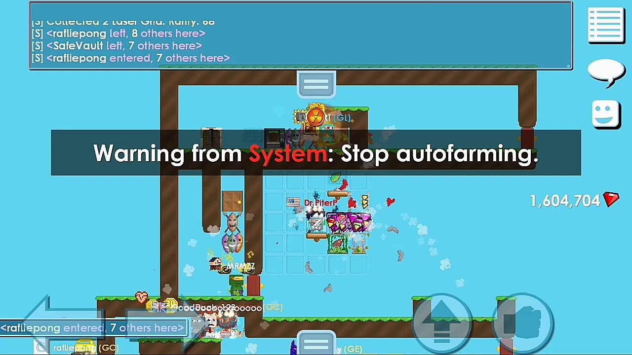 So i was farming and i got banned | Growtopia