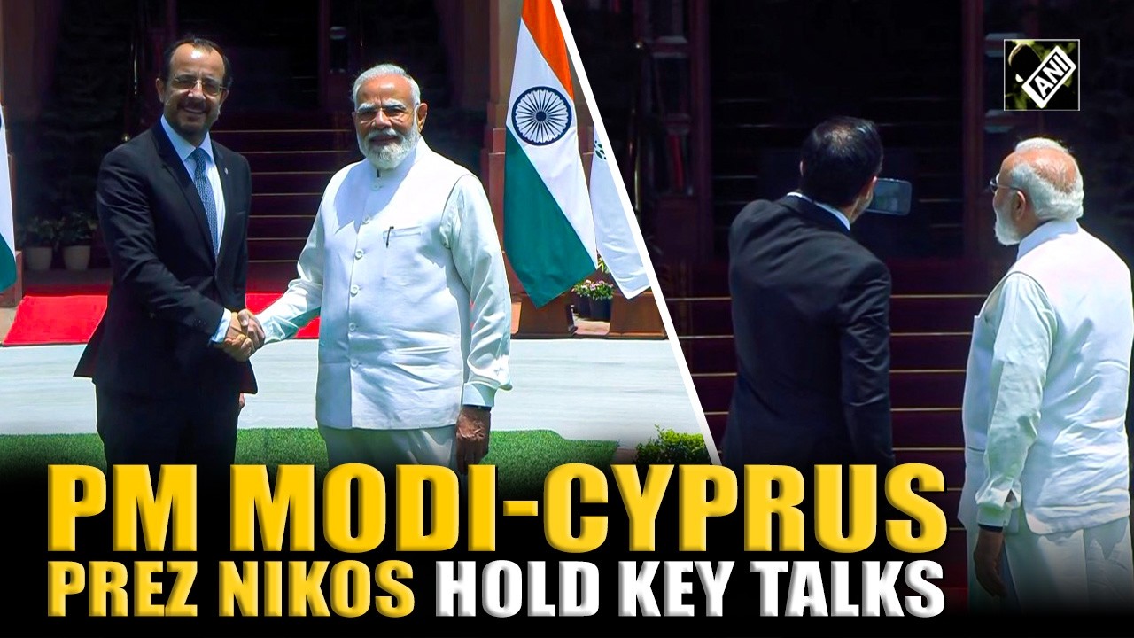 PM Modi meets Cyprus Prez Nikos Christodoulides in New Delhi&rsquo;s Hyderabad House, holds talks