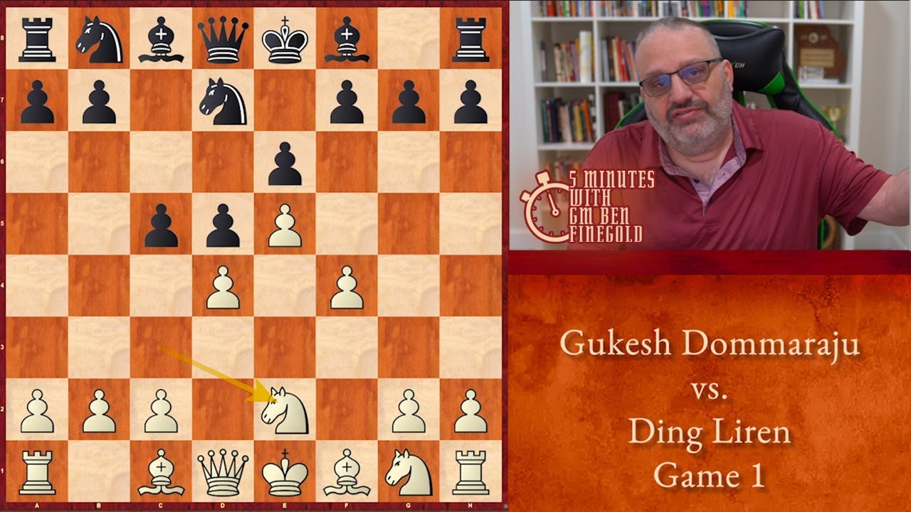 5 Minutes with GM Ben Finegold: Gukesh vs Ding , Game 1