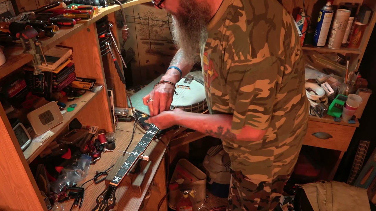 banjo neck reset and magical trick!