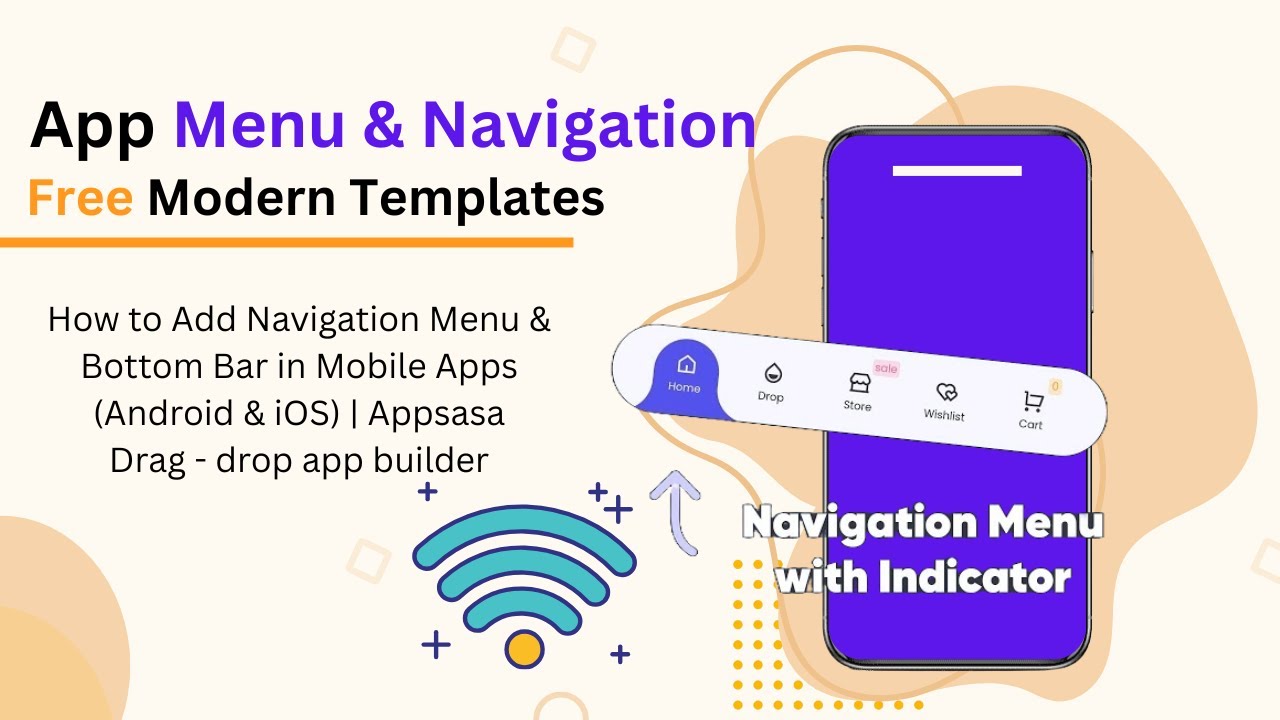 How to Add Navigation Menu & Bottom Bar in Mobile Apps (Android & iOS) | Appsasa