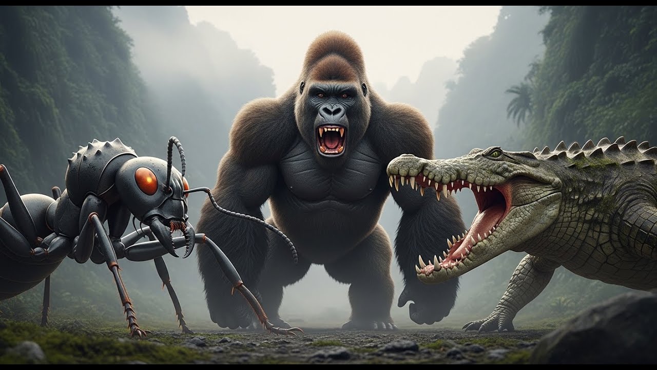 King Kong, Ants A battle to the bitter end against the green jungle crocodile