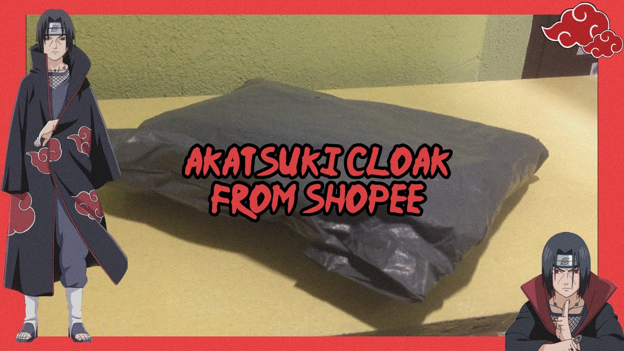 🌧anime cosplay from shopee - akatsuki cloak✨// hoshi-chan