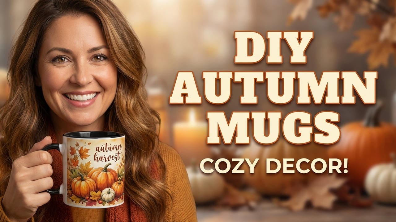 DIY Autumn Harvest Mug Design with Vibrant Fruit Art