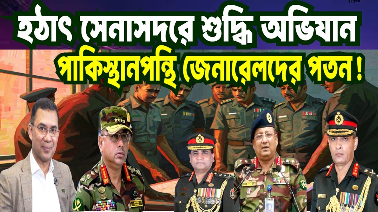 সেনাসদরে শুদ্ধি অভিযান: পতন হলো জামায়াতপন্থী জেনারেলদের! TAREK RAHMAN | WAKAR | BD ARMY |