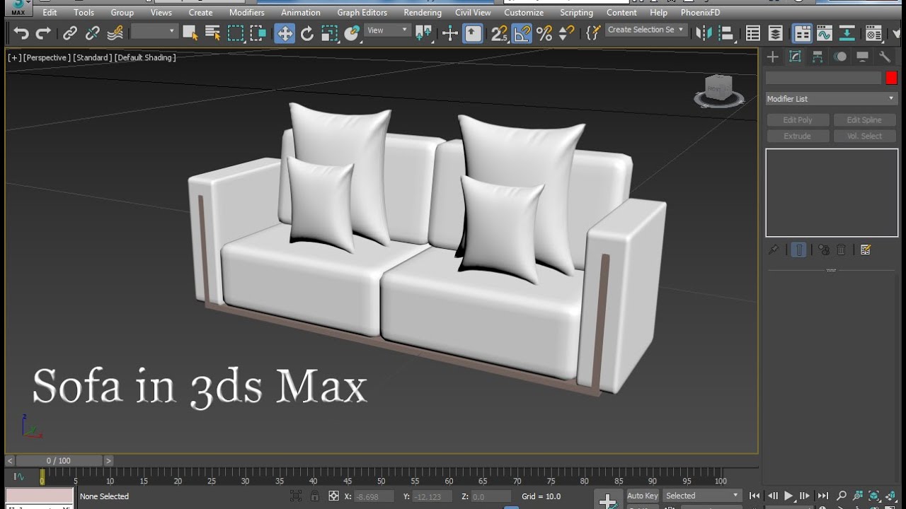 Sofa in 3ds Max | Sofa Modeling in 3ds Max | 3d Modeling