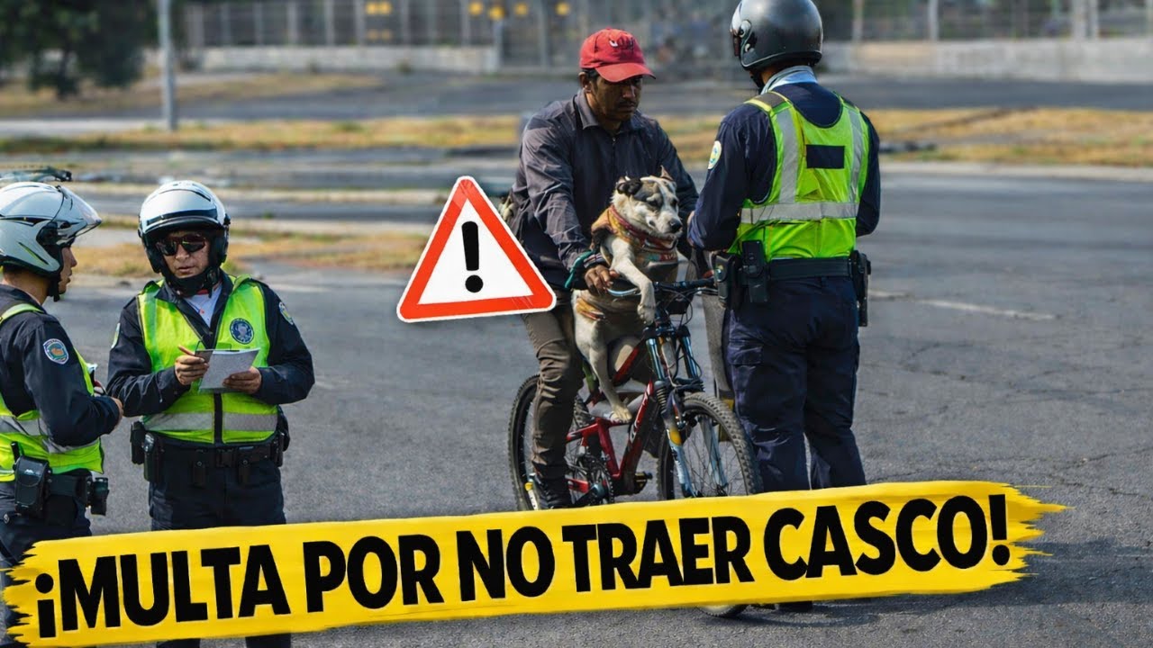 Motociclistas sin casco… contaminación, caos urbano y un perro en bici 🐶😳