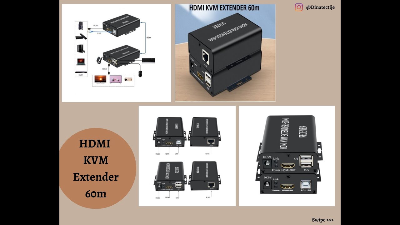 Unboxing HDMI KVM EXTENDER  60meter