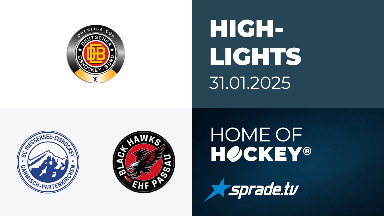 31.01.2025 - Highlights - SC Riessersee vs. EHF Passau Black Hawks