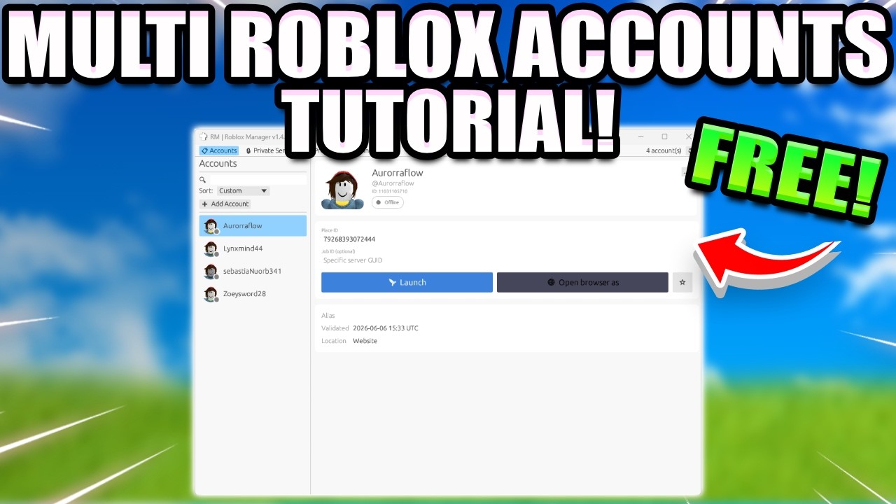 *ОБНОВЛЕНО* Гайд по менеджеру аккаунтов Roblox (2026) | Как запускать несколько аккаунтов одновре...