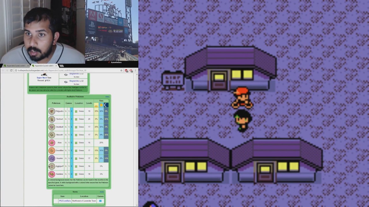 Route 8, Lavender Town, Route 10, Route 9 , Rock Tunnel, Power Plant (Pokemon Crystal #32)