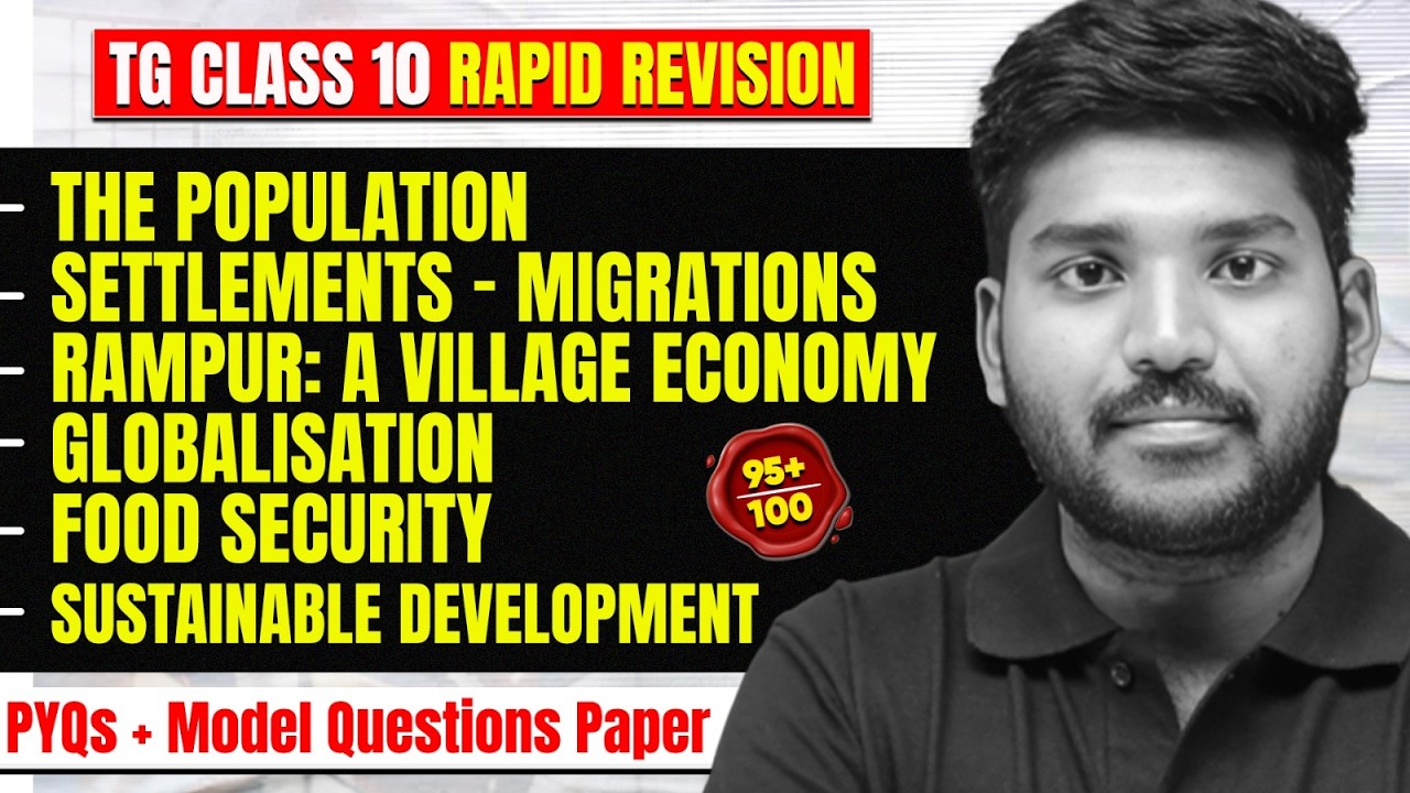 The population & Other Important Chapters | TG 10th Class | Social Science | Imp Questions& PYQs
