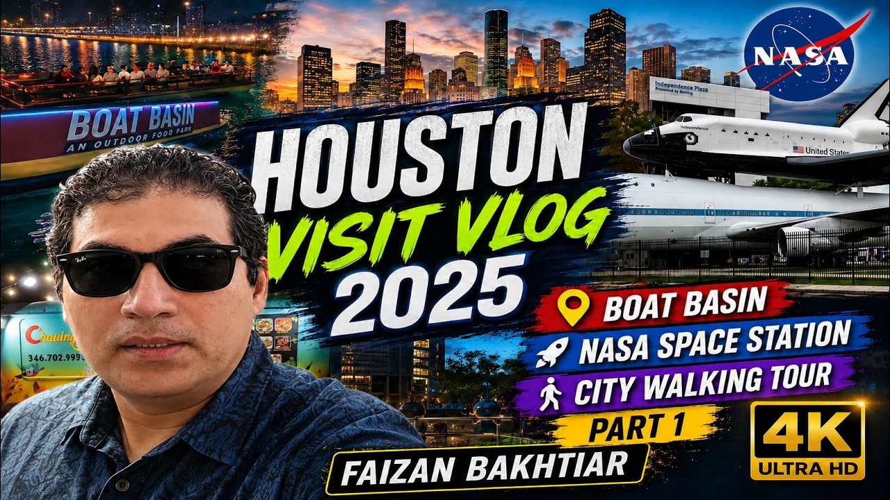 Houston Visit Vlog 2025 - Boat Basin - NASA Space Station Part 1 - Faizan Bakhtiar #houston #desi