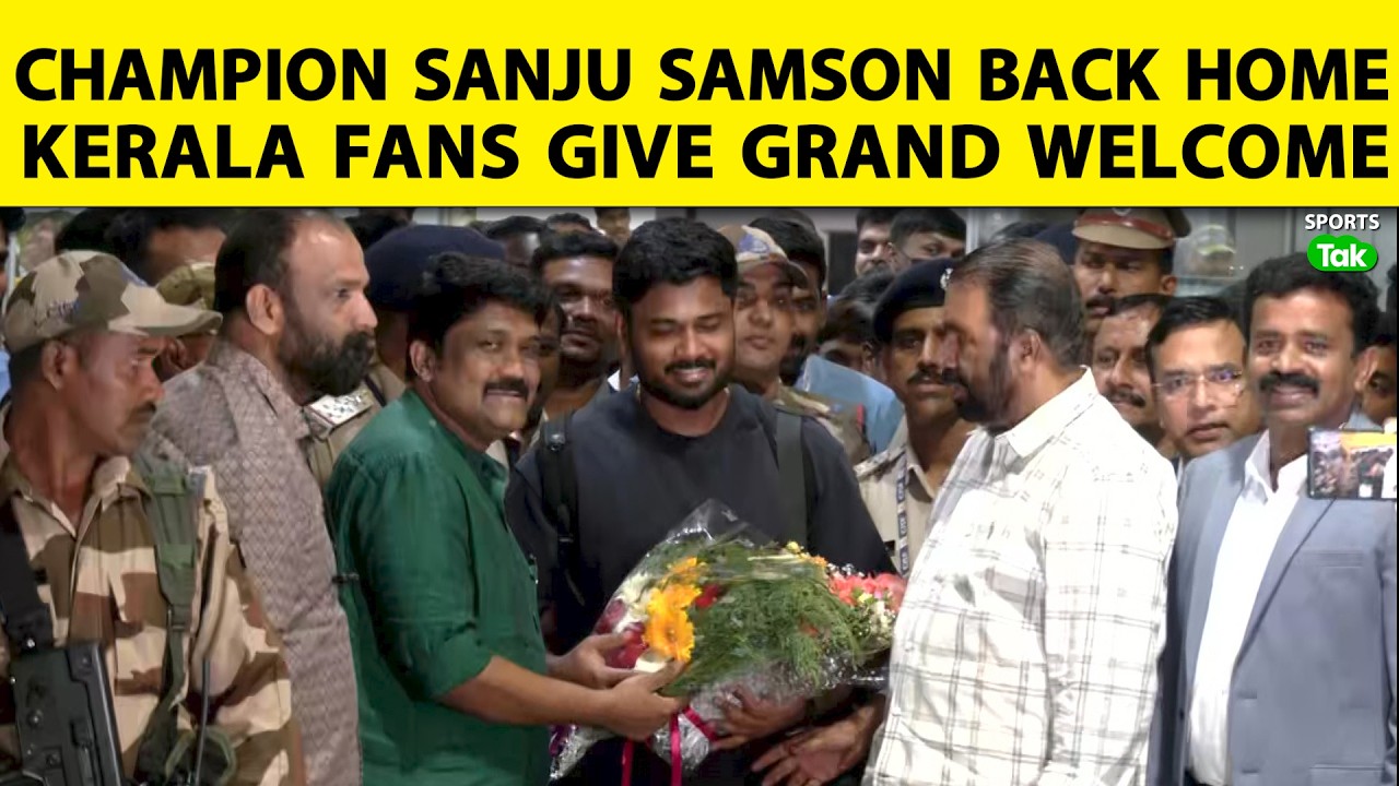 Sanju Samson Gets Grand Welcome In Thiruvananthapuram After T20 WC 2026 Win, Returns Home To Kerala