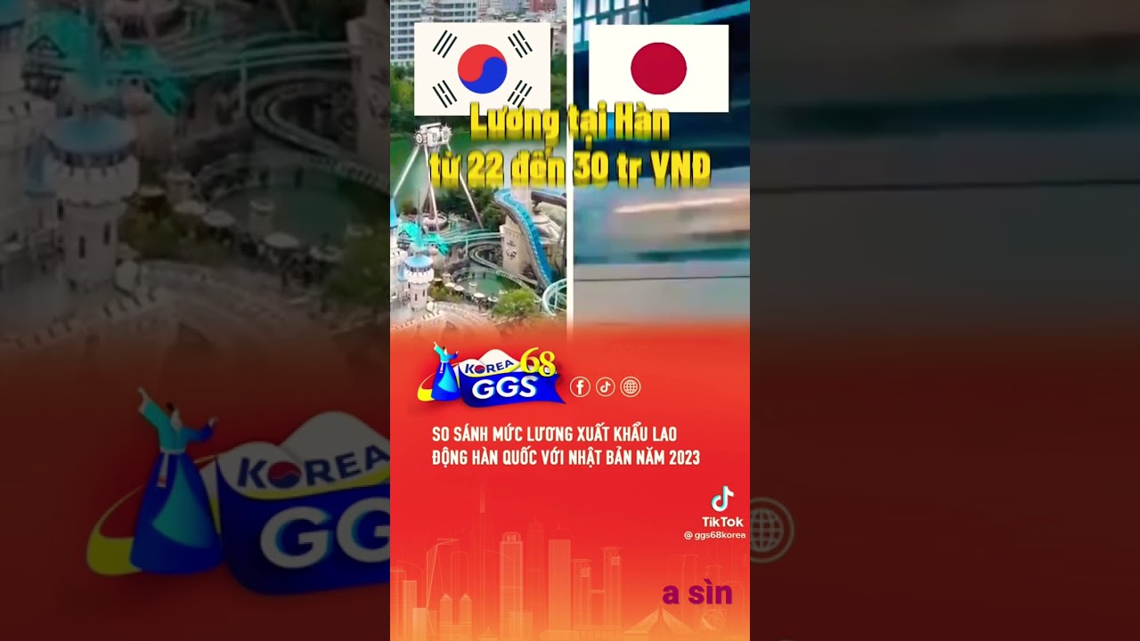 So s&aacute;nh mức lương xuất khẩu lao động H&agrave;n Quốc so với Nhật Bản năm 2023