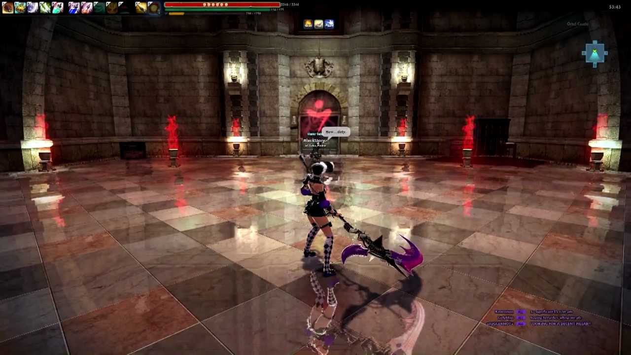Vindictus Gameplay (Scythe Evie) Secret Naughty Chamber Hero (Speed Run) 2-14-13