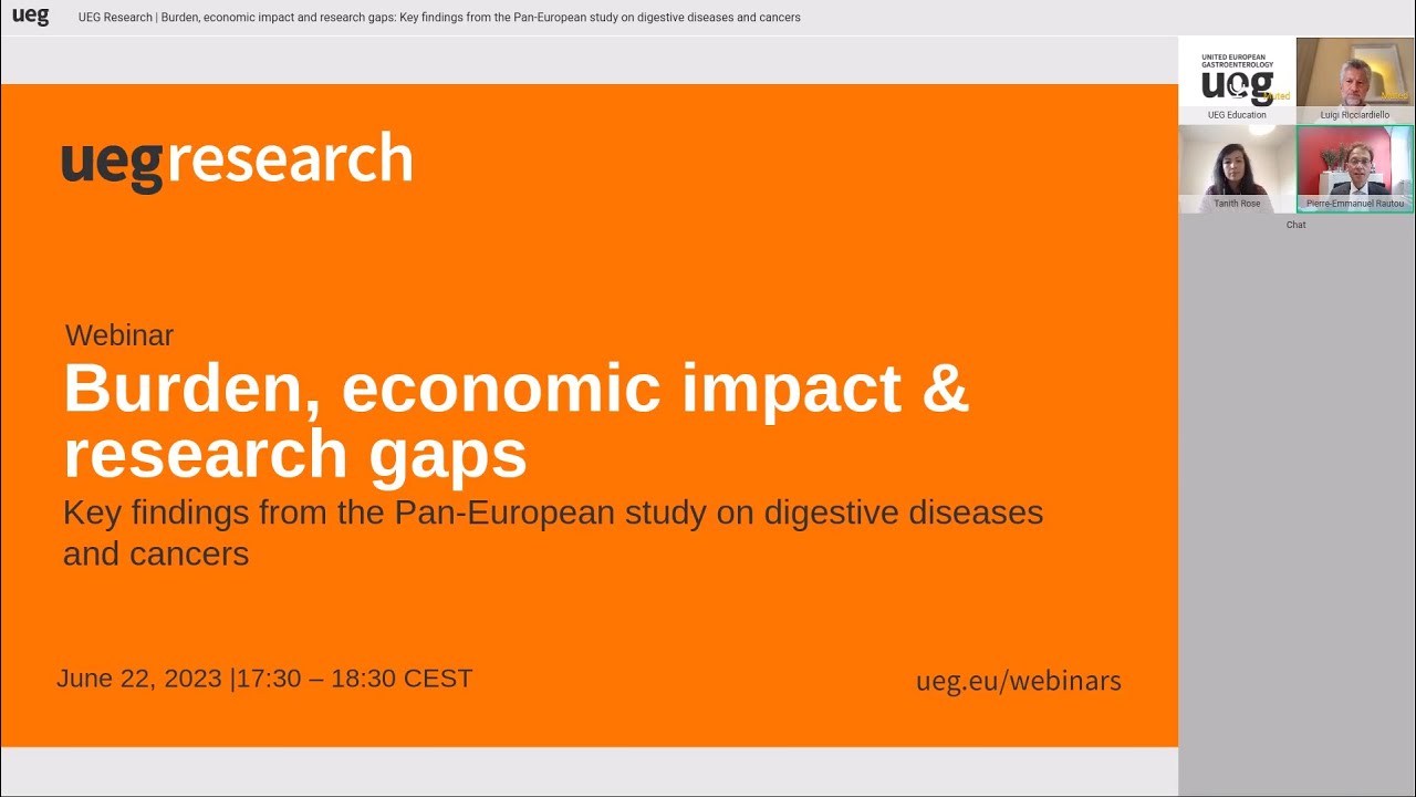 UEG Research webinar | Key findings from the Pan-European study on digestive diseases and cancers