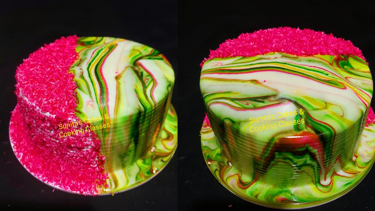 Trending Cake | Cake की एकदम नई डिजाइन |  Dual Cake Decoration Mirror glaze marble & trendy effect