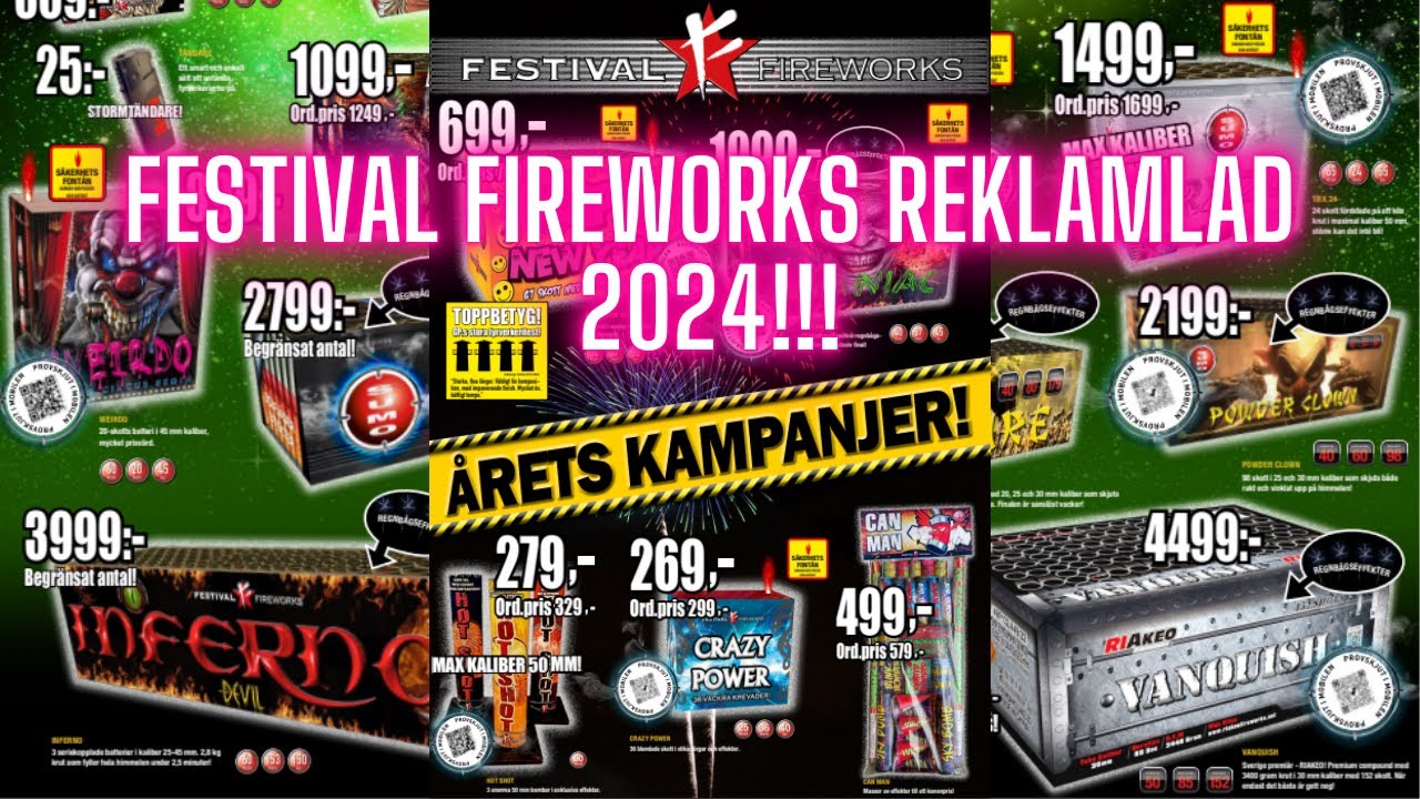 FESTIVAL FIREWORKS REKLAMBLAD 2024!!!