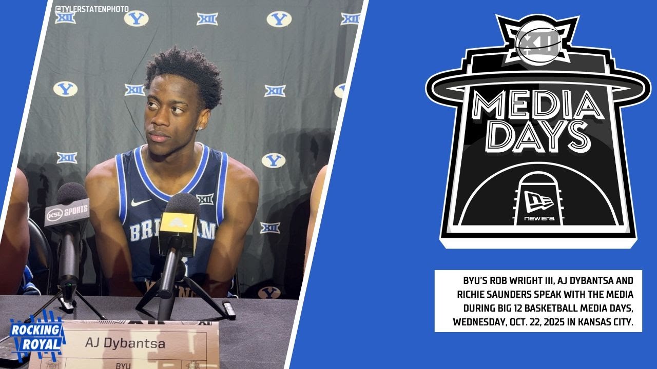 Big 12 Basketball Media Days | BYU MBB | Rob Wright III & AJ Dybantsa & Richie Saunders