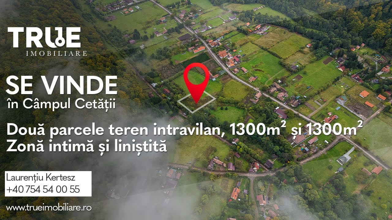 Teren intravilan 2 x 1300m², Câmpul Cetății, Mureș – ideal case de vacanță
