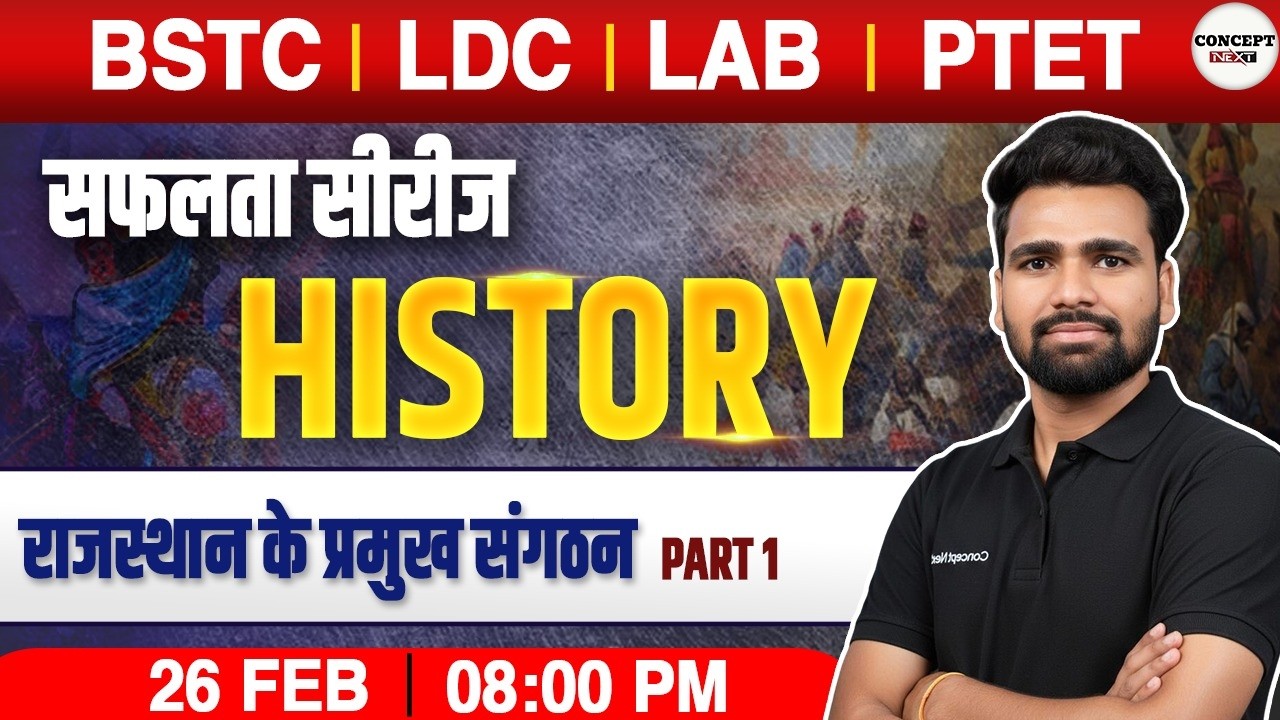 History – राजस्थान के प्रमुख संगठन (Rajasthan Pramukh Sangathan) | LDC | BSTC | Lab Assistant Exams