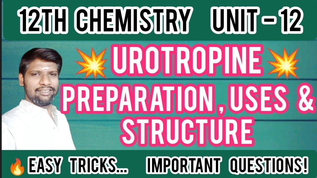 Urotropine - Preparation, Uses & Structure | 12th Chemistry Unit 12 important questions 