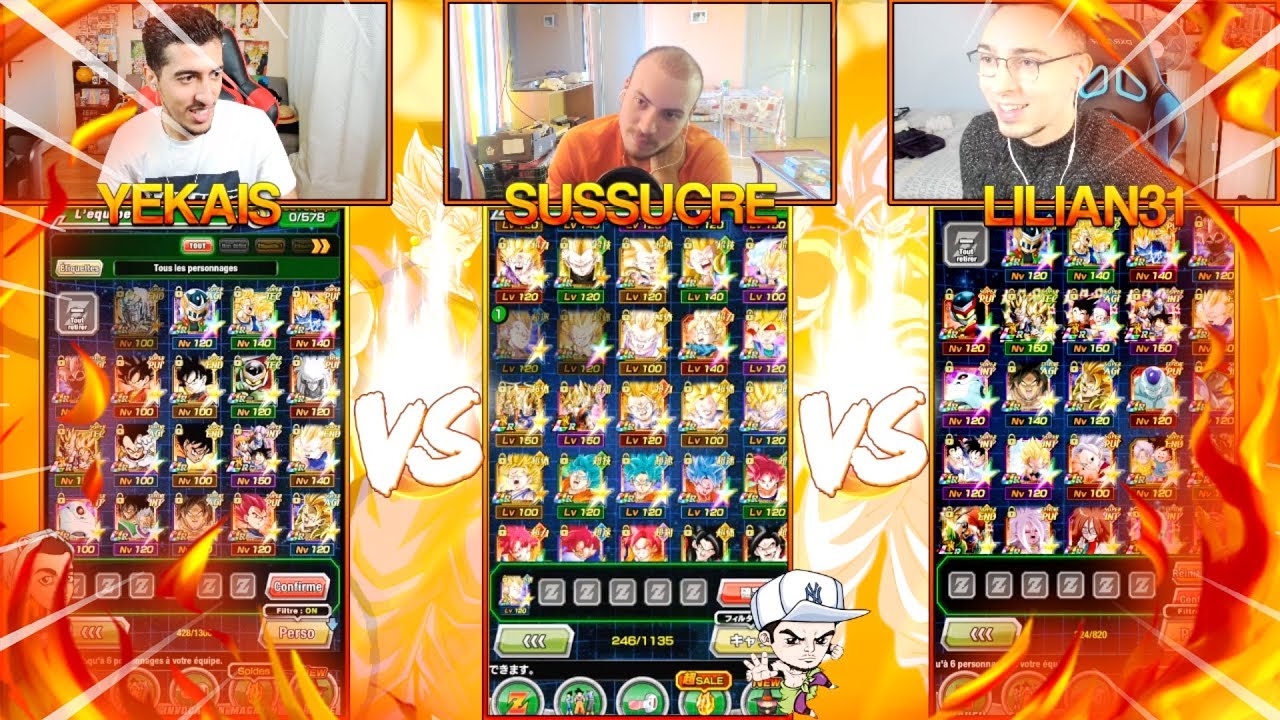 ULTIMATE RANDOM RUSH !! LILIAN31 VS SUSSUCRE VS YEKAIS !! DBZ DOKKAN BATTLE
