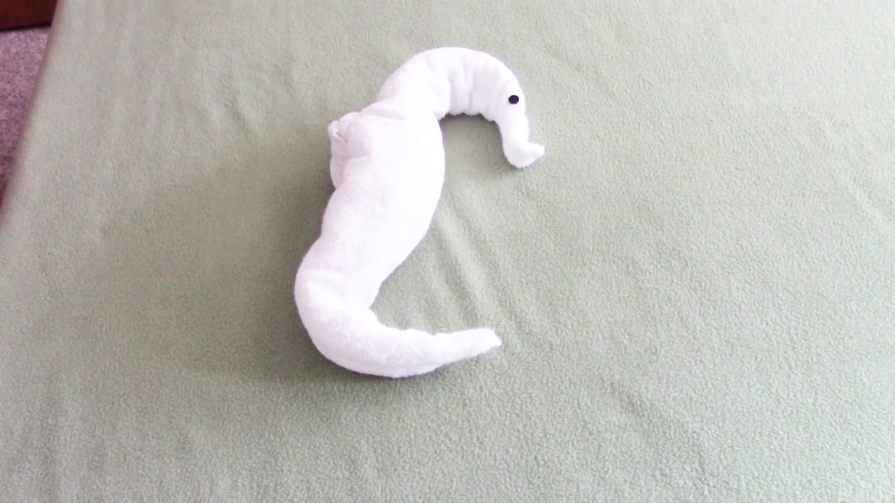 How to make/fold Towel Seahorse | Towel Folding | Towel Art |Towel Origami |Towel Animal