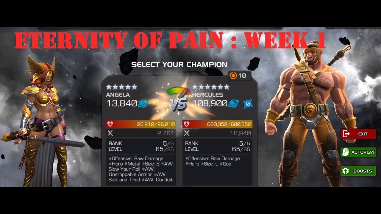 Eternity of Pain | Week 1 | Hercules Boss | Throne breaker Objectives | Angela Vs Hercules |