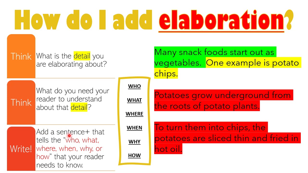 Elaboration in Expository Writing, Part 1