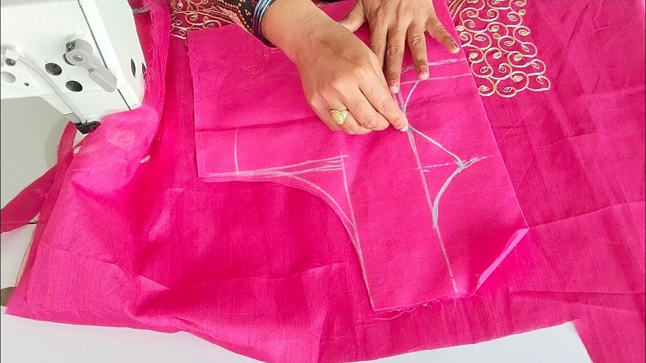 Heavy Embroidery✨✨❤️ ब्लाउज के पीछे गले का डिजाइन /Blouse Back Neck Design cutting and stitching
