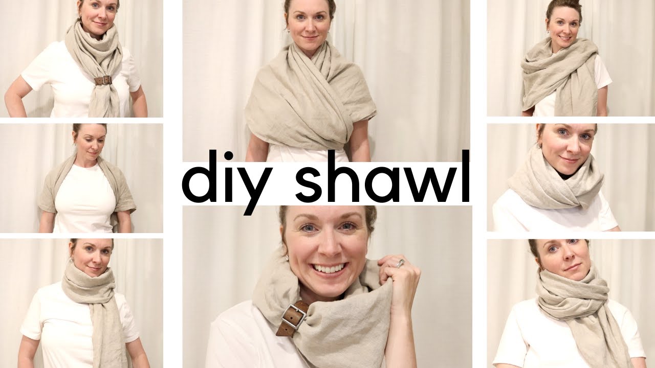 КАК СШИТЬ ТКАНЕВУЮ ШАЛЬ | как носить шаль | РУКОВОДСТВО ПО ШИТЬЮ ПО ЛИНИИ